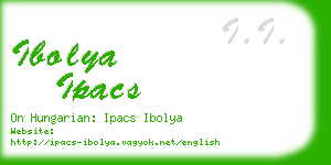 ibolya ipacs business card